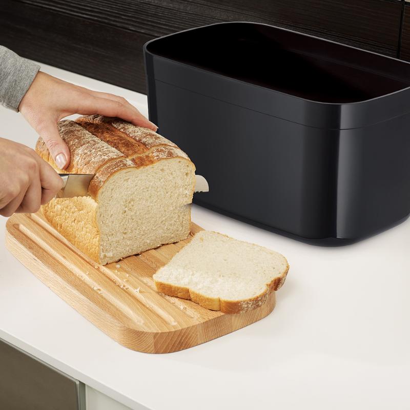 Joseph Joseph Brödskrin med skärbräda Svart