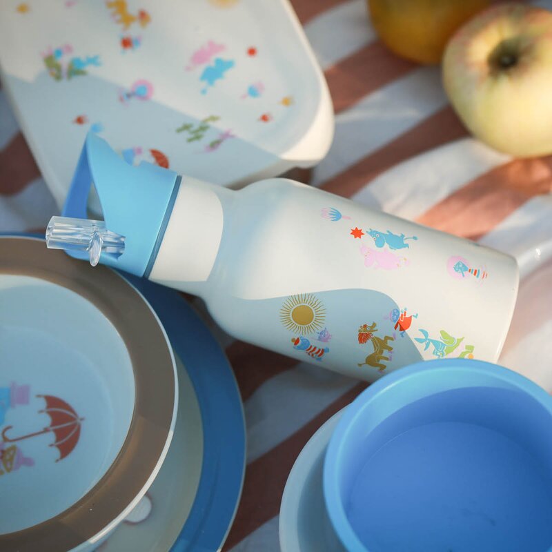 Rätt Start Mumin vattenflaska 0,34 L blå 80 år