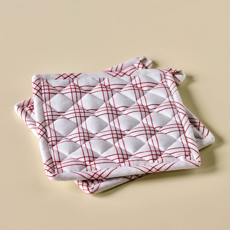 Nicolas Vahé Chef grytlapp 22,5x22,5 cm 2-pack röd/vit