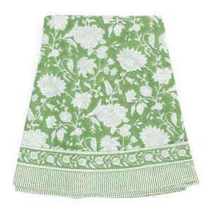 Chamois Indian Rose rund duk Ø160 cm green tea