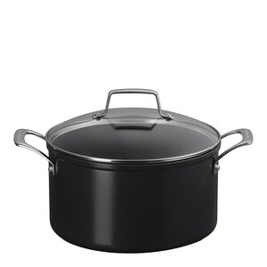 Le Creuset ENSC gryta med glaslock 6 L 24 cm black