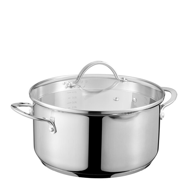 Dorre Kosmo gryta med glaslock 5,1 L silver