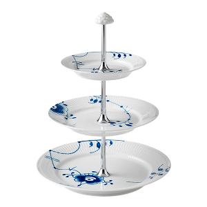 Royal Copenhagen Blue Fluted Mega Etagefat 3 våningar