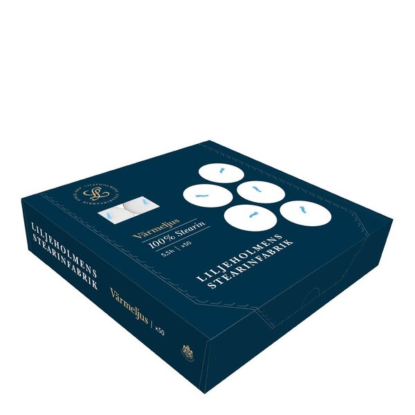 Liljeholmens Värmeljus 3,8 50-pack vit
