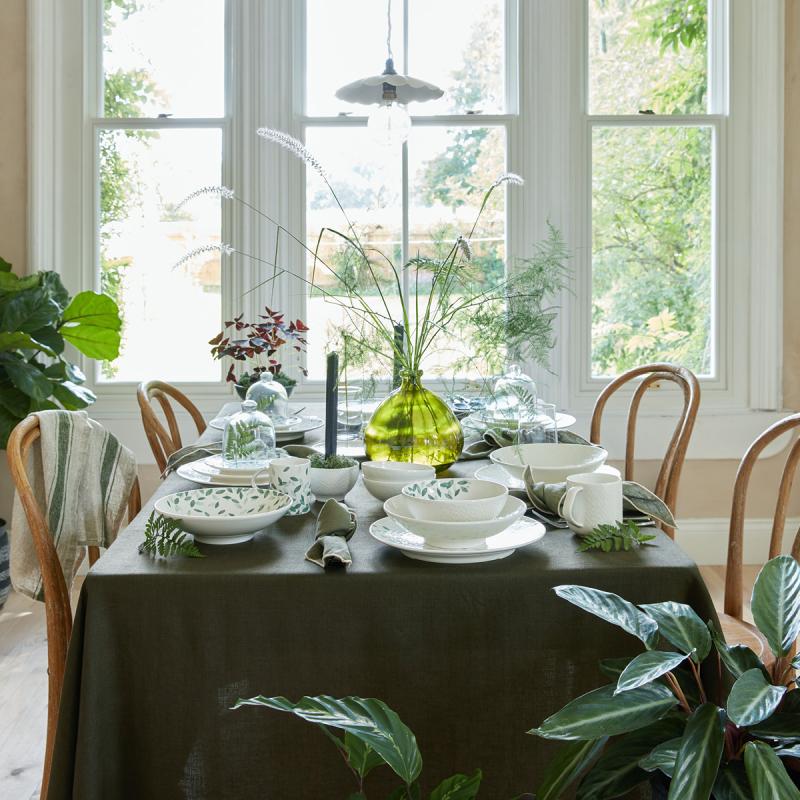 Denby Greenhouse skål 17 cm vit/grön