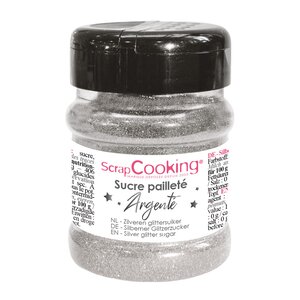 ScrapCooking Ätbart glittersocker 160 g silver