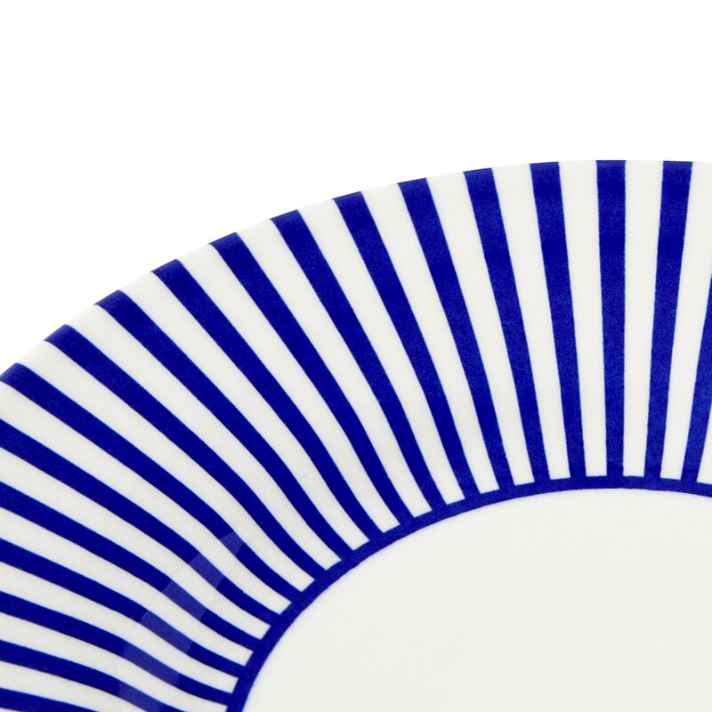 Spode Steccato assiett smalrandig 18 cm koboltblå