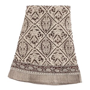 Chamois Jaipur rund linneduk 220 cm brun