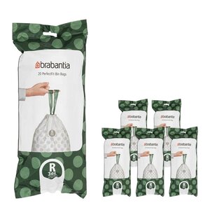 Brabantia PerfectFit avfallspåsar 36 L 120-pack Kod R vit