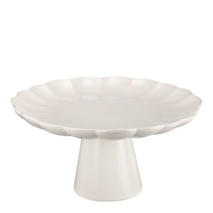 Stiernholm Lotus tårtfat på fot 27 cm creme