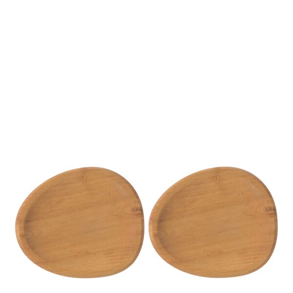 Aida Raw Teak Partyplatta 13x11,4 cm 2-pack
