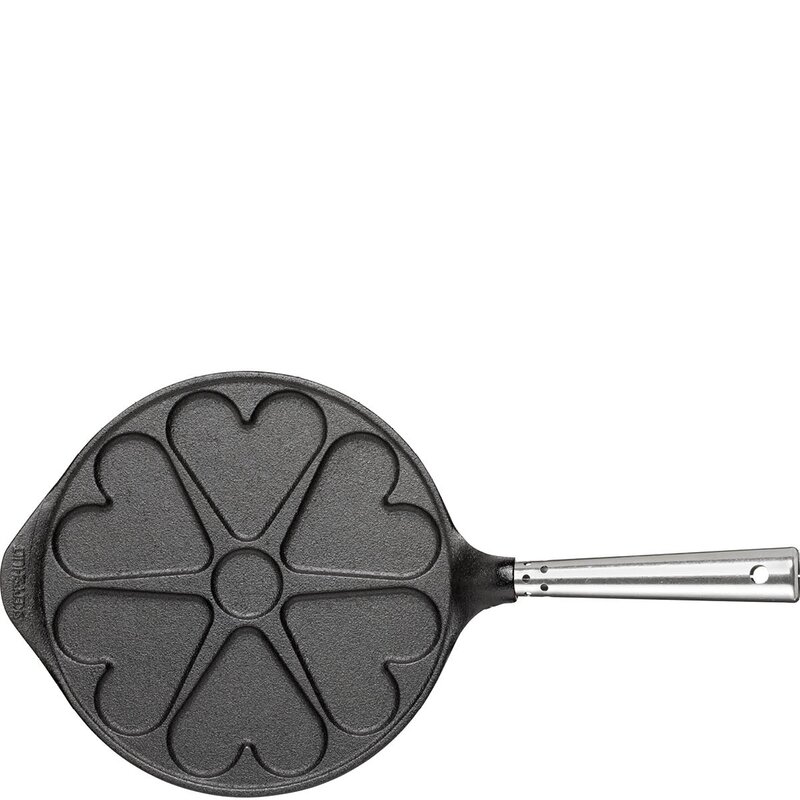Skeppshult Professional plättlagg hjärtan 23 cm gjutjärn/stål