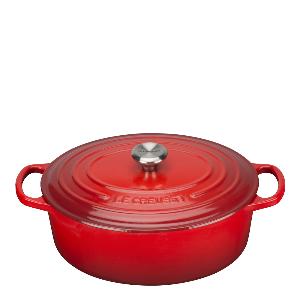 Le Creuset Signature Gjutjärnsgryta oval 27 cm 4,1 L Cerise