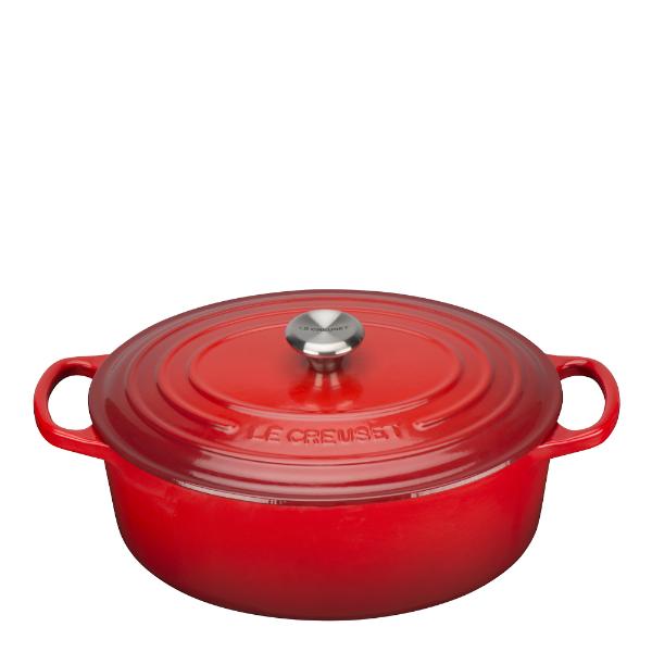Le Creuset Signature Gjutjärnsgryta oval 27 cm 4,1 L Cerise