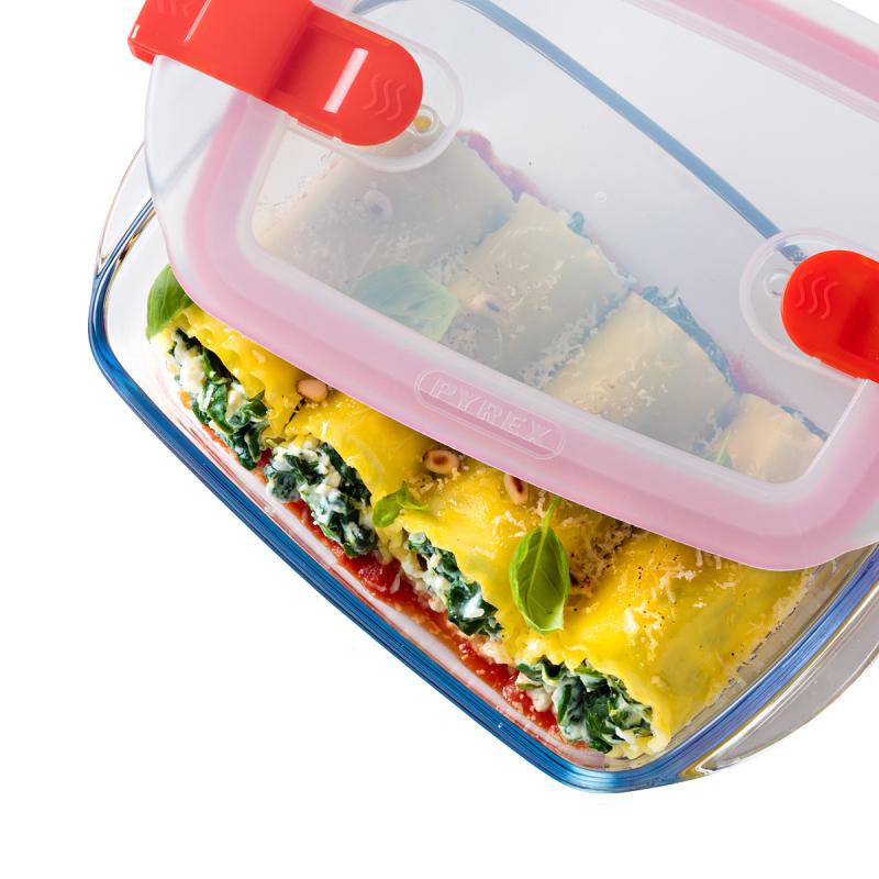 Pyrex Cook & Heat Ugnsform med Lock 23x15x6 cm