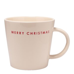 Vondels Santa-s Favorites mugg 35 cl MERRY CHRISTMAS ecru