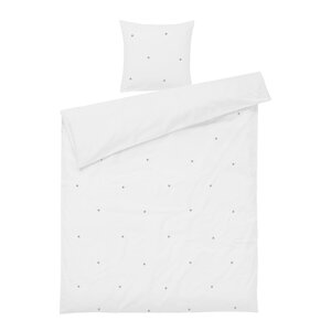 Juna Daisy påslakanset 150x210 cm vit/ljusblå