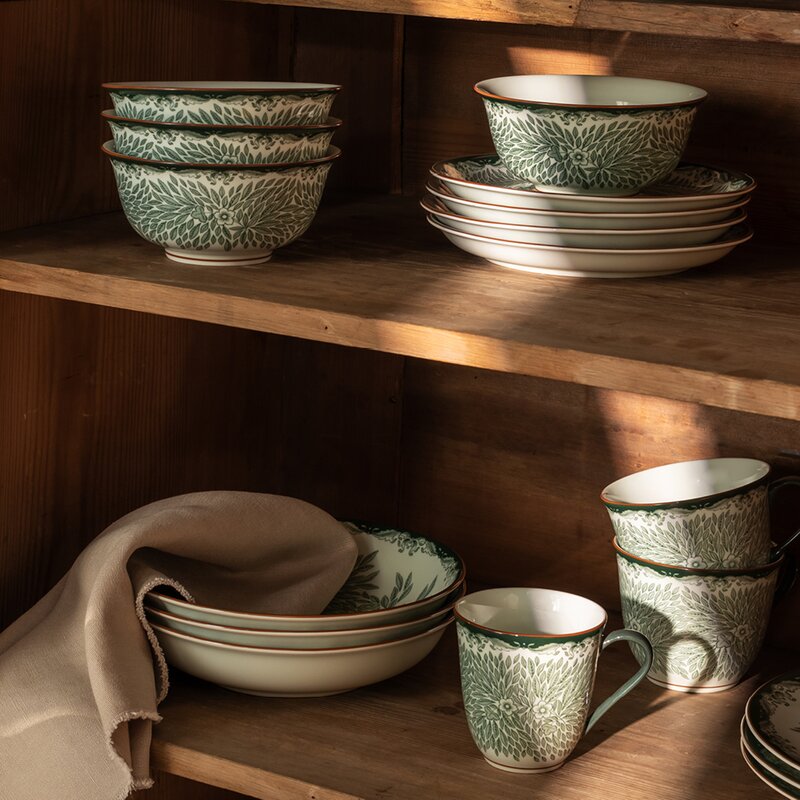 Rörstrand Ostindia Floris presentset 2 delar grön