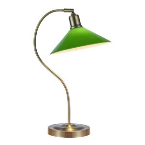Markslöjd Vela bordslampa 49 cm antik mässing/grön