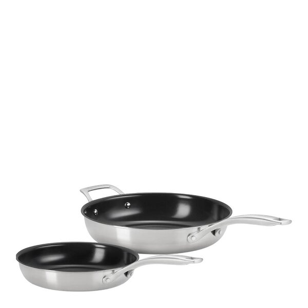 Le Creuset Essential 3-ply stekpanna 2 delar 24+28 cm stål/keramisk