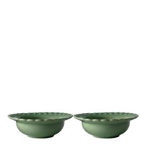 PotteryJo Tulipa Djup tallrik 23 cm 2-pack Verona Grön
