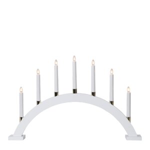 Star Trading Gillian böjd adventsljusstake 7 ljus vit