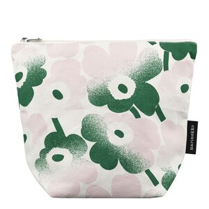 Marimekko Mini Unikko necessär 28x24 cm vit/rosa/grön