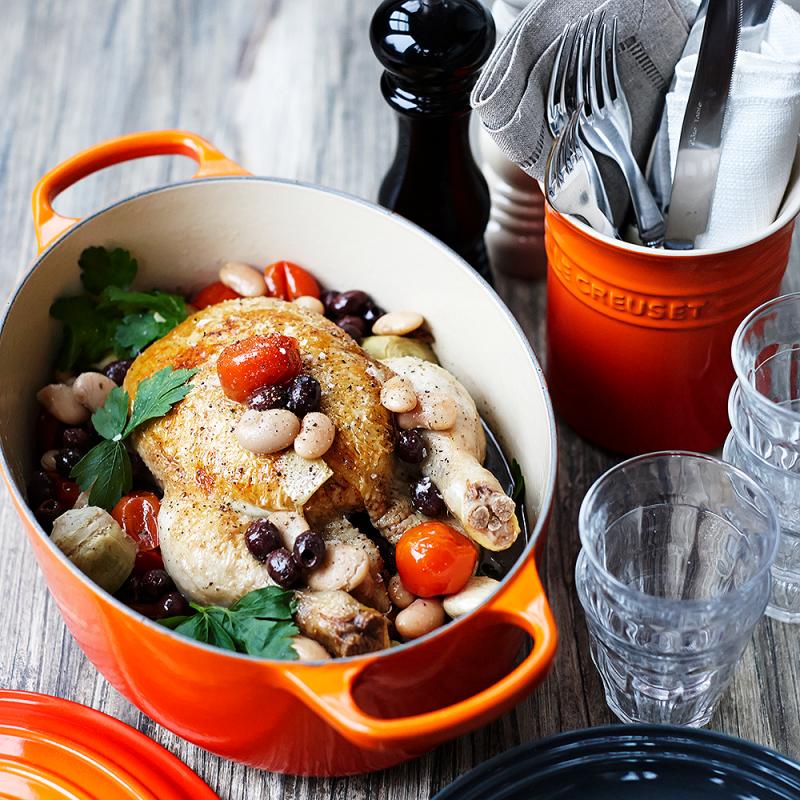 Le Creuset Signature Gjutjärnsgryta oval 31 cm 6,3 L volcanic