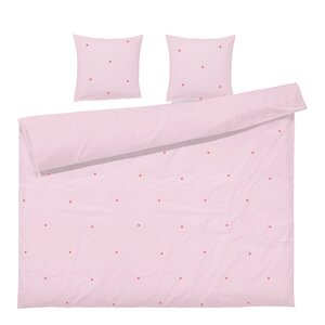 Juna Daisy påslakanset 220x220 cm pink/röd