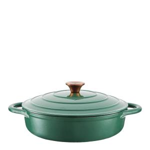 Barbary&Oak Gjutjärnsgryta låg 28 cm 2,5 L Grön