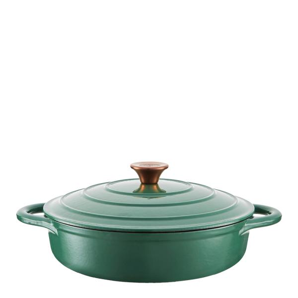 Barbary&Oak Gjutjärnsgryta låg 28 cm 2,5 L Grön