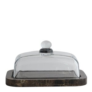 Mette Ditmer Marble smörask 19,5x14 cm brun