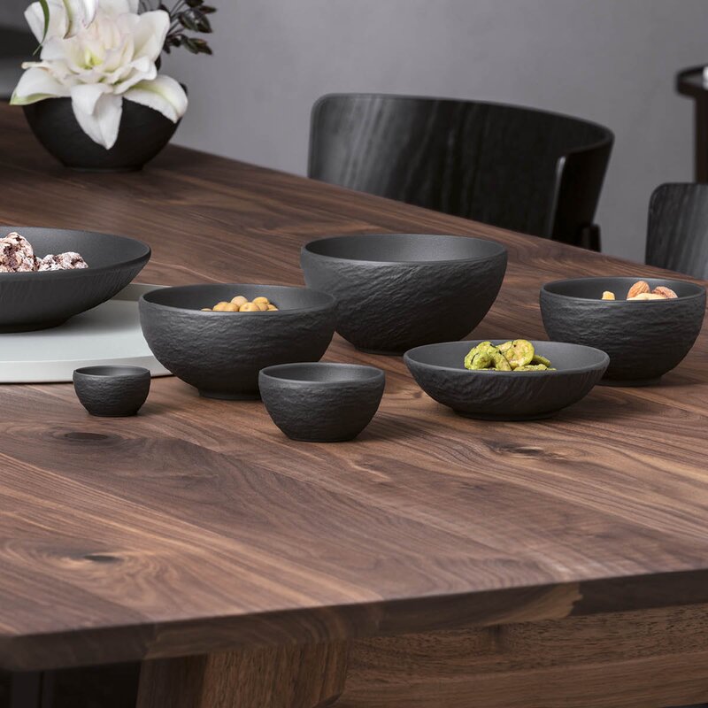 Villeroy & Boch Manufacture Rock skål 13 cm 12 cl svart/grå