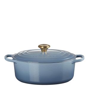 Le Creuset Signature Gjutjärnsgryta oval 27 cm 4,1 L Chambray