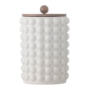 Bloomingville Burk med lock Madge 225 cl vit