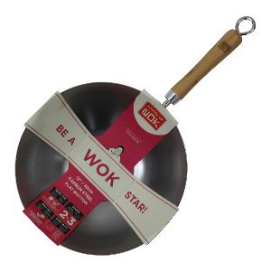 Dexam School of Wok Wokpanna 30 cm Kolstål