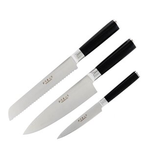 Karimatto Knivset 3 delar svart