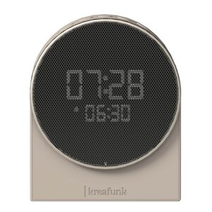 Kreafunk Ivy väckarklocka med Wake-up light och Bluetooth 9x11 cm sand