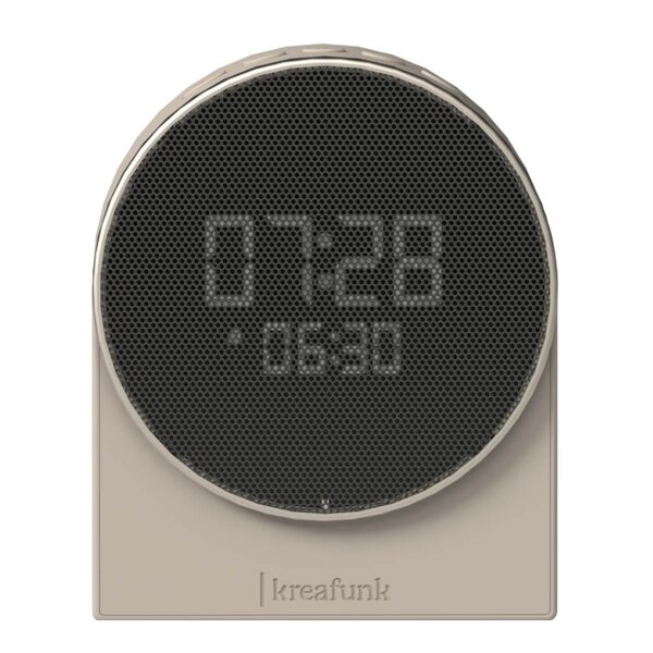 Kreafunk Ivy väckarklocka med Wake-up light och Bluetooth 9x11 cm sand
