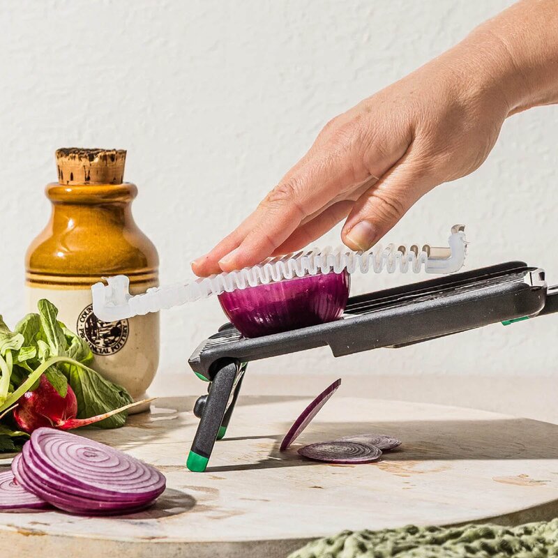 Dreamfarm Mandolin med fingerskydd 28,5 cm svart/grön