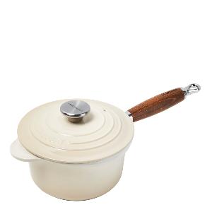 Le Creuset Signature Kastrull Trähandtag 1,8 L Meringue