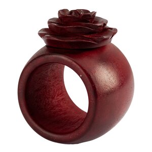 Chamois Rose servettring 4x5 cm röd