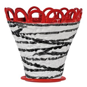 ByOn Patty L kruka 30x26,5 cm zebra/röd