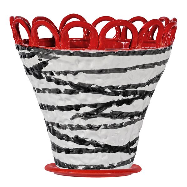 ByOn Patty L kruka 30x26,5 cm zebra/röd