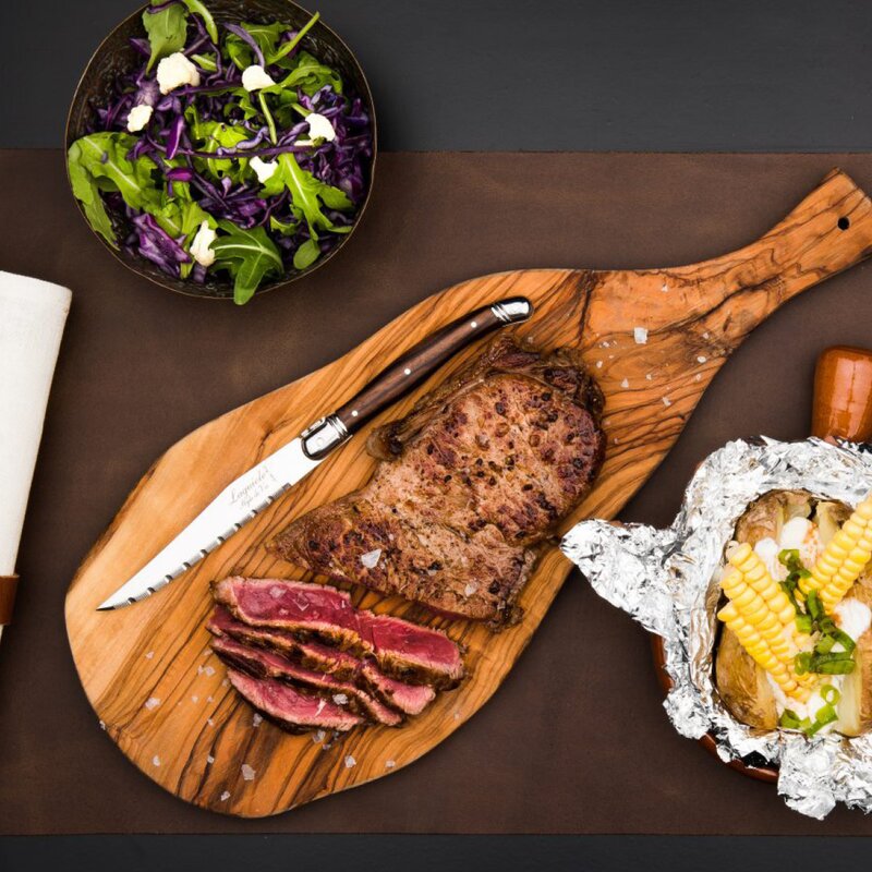 Laguiole Style de Vie Grillbestick kniv 23 cm 6-pack Dark Wood