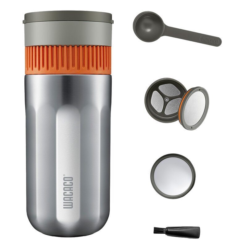 Wacaco Pipamoka allt-i-ett presskanna/termoskopp 240 ml svart