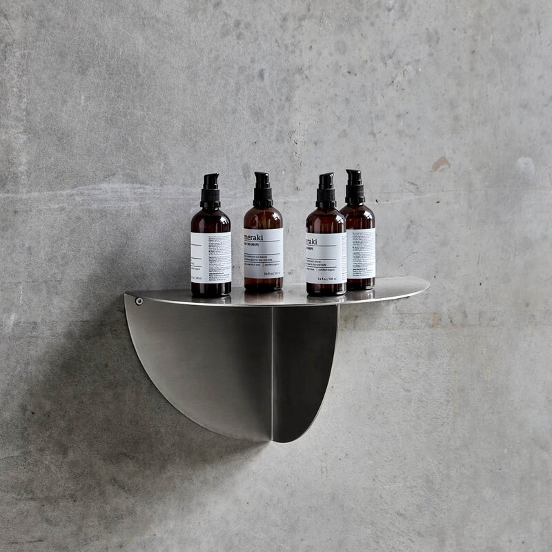 House Doctor Mega vägghylla i järn 18x36x18 cm borstad silverfinish