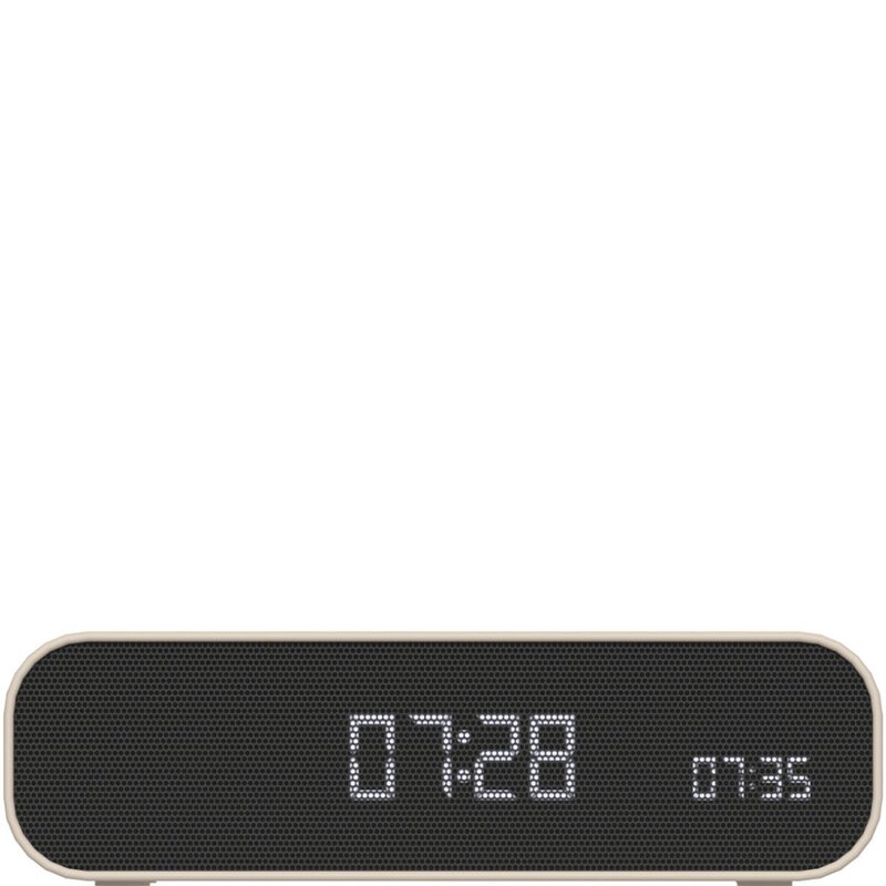 Kreafunk Wakie väckarklocka med Wake-up light och Qi 16x8x4,5 cm ivory sand
