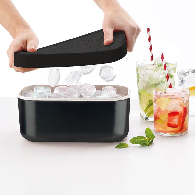 Lékué, Ice Box isform och islåda för isbitar svart - Kitch'n