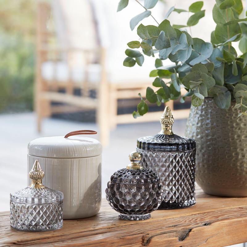 Lene Bjerre Miya burk 11 cm mörkgrå